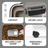 imageIRIS USA Dog Food Storage Container 30 lbs ampamp 11 lbs Combo Cat Food Storage Container Dog Treat Container Airtight Stackable 2Cup Scoop Wheels Easy Mobility GraySilver