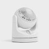 imageIRIS USA WOOZOO Desk Fan Oscillating Table Air Circulator 3 Speeds 32ft Max Air Distance 112 Adjustable Tilt 275db Low Noise Motor Small Fan for Bedroom Office Dorm BlackWHITE