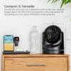imageIRIS USA WOOZOO Desk Fan Oscillating Table Air Circulator 3 Speeds 32ft Max Air Distance 112 Adjustable Tilt 275db Low Noise Motor Small Fan for Bedroom Office Dorm BlackBLACK
