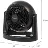 imageIRIS USA WOOZOO Desk Fan Vortex Air Circulator Portable Small Fan 3 Speed Settings 360 Tilting Head 52ft Max Air Distance Medium BlackBLACK