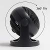 imageIRIS USA WOOZOO Desk Fan Vortex Air Circulator Portable Small Fan 3 Speed Settings 360 Tilting Head 52ft Max Air Distance Medium BlackBLACK