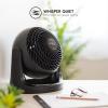imageIRIS USA WOOZOO Desk Fan Vortex Air Circulator Portable Small Fan 3 Speed Settings 360 Tilting Head 52ft Max Air Distance Medium BlackBLACK