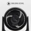imageIRIS USA WOOZOO Desk Fan Vortex Air Circulator Portable Small Fan 3 Speed Settings 360 Tilting Head 52ft Max Air Distance Medium BlackBLACK