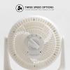 imageIRIS USA WOOZOO Desk Fan Vortex Air Circulator Portable Small Fan 3 Speed Settings 360 Tilting Head 52ft Max Air Distance Medium BlackWHITE