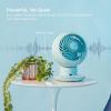 imageIRIS USA WOOZOO Desk Fan with Remote Oscillating Table Air Circulator 5 Speeds 82ft Max Air Distance 90 Adjustable Tilt 30db Low Noise Motor Small Fan for Bedroom Office Dorm WhiteBLACK