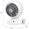 imageIRIS USA WOOZOO Desk Fan with Remote Oscillating Table Air Circulator 5 Speeds 82ft Max Air Distance 90 Adjustable Tilt 30db Low Noise Motor Small Fan for Bedroom Office Dorm WhiteWHITE