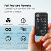 imageIRIS USA WOOZOO Desk Fan with Remote Oscillating Table Air Circulator 8 Speeds 82ft Max Air Distance 120 Adjustable Tilt 35db Low Noise Motor Small Fan for Bedroom Office Dorm WhiteBLACK