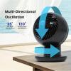 imageIRIS USA WOOZOO Desk Fan with Remote Oscillating Table Air Circulator 8 Speeds 82ft Max Air Distance 120 Adjustable Tilt 35db Low Noise Motor Small Fan for Bedroom Office Dorm WhiteBLACK