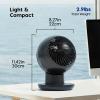 imageIRIS USA WOOZOO Desk Fan with Remote Oscillating Table Air Circulator 8 Speeds 82ft Max Air Distance 120 Adjustable Tilt 35db Low Noise Motor Small Fan for Bedroom Office Dorm WhiteBLACK