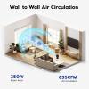 imageIRIS USA WOOZOO Desk Fan with Remote Oscillating Table Air Circulator 8 Speeds 82ft Max Air Distance 120 Adjustable Tilt 35db Low Noise Motor Small Fan for Bedroom Office Dorm WhiteBLACK