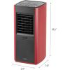 imageIRIS WOOZOO Slim Portable Space Indoor Heater With Motion Sensor for bedroom RedBlackSlim