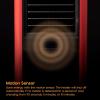 imageIRIS WOOZOO Slim Portable Space Indoor Heater With Motion Sensor for bedroom RedBlackSlim