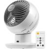 imageIRIS USA WOOZOO Desk Fan with Remote Oscillating Table Air Circulator 10 Speeds 89ft Max Air Distance 120 Adjustable Tilt 35db Low Noise Motor Small Fan for Bedroom Office Dorm White
