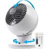 imageIRIS USA WOOZOO Desk Fan with Remote Oscillating Table Air Circulator 5 Speeds 82ft Max Air Distance 90 Adjustable Tilt 30db Low Noise Motor Small Fan for Bedroom Office Dorm WhiteWHITE