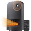 imageIRIS WOOZOO Slim Portable Space Indoor Heater With Motion Sensor for bedroom RedBlackRegular