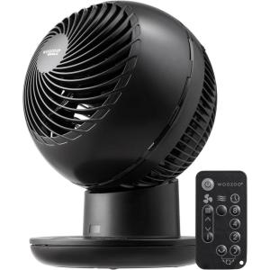 imageIRIS USA WOOZOO Desk Fan with Remote Oscillating Table Air Circulator 8 Speeds 82ft Max Air Distance 120 Adjustable Tilt 35db Low Noise Motor Small Fan for Bedroom Office Dorm WhiteBLACK