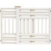 image24quot 39quot Dog Gate Plastic Pet Gate Indoor Expandable Portable Dog Gate for Doorways 25quot H White