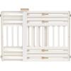 image24quot 39quot Dog Gate Plastic Pet Gate Indoor Expandable Portable Dog Gate for Doorways 25quot H White