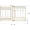 image24quot 39quot Dog Gate Plastic Pet Gate Indoor Expandable Portable Dog Gate for Doorways 25quot H White