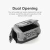imageIRIS USA 23quot Cat Carrier Small Pet Carrier Hard Dog Kennel with 2Door Front and Top Access Dog Carrier up to 18 pounds BlackGrayBlackGray