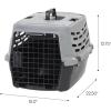 imageIRIS USA 23quot Cat Carrier Small Pet Carrier Hard Dog Kennel with 2Door Front and Top Access Dog Carrier up to 18 pounds BlackGrayBlackGray