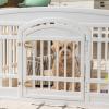 imageIRIS USA 24quot 4Panel Pet Dog Puppy Playpen with Door for Puppies and Small Dogs Keep Pets Secure Easy Assemble Fold It Down Easy Storing Customizable WhiteWhite