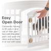 imageIRIS USA 24quot 4Panel Pet Dog Puppy Playpen with Door for Puppies and Small Dogs Keep Pets Secure Easy Assemble Fold It Down Easy Storing Customizable WhiteWhite