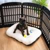 imageIRIS USA 24quot 6Panel Pet Dog Puppy Playpen with Door For Puppy Small Dogs Keep Pets Secure Easy Assemble Easy Storing Customizable NonSkid Rubber Feet Foldable Black34H w door  10 Panel