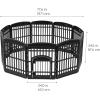 imageIRIS USA 24quot 6Panel Pet Dog Puppy Playpen with Door For Puppy Small Dogs Keep Pets Secure Easy Assemble Easy Storing Customizable NonSkid Rubber Feet Foldable Black34H w door  10 Panel