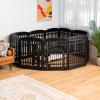 imageIRIS USA 24quot 6Panel Pet Dog Puppy Playpen with Door For Puppy Small Dogs Keep Pets Secure Easy Assemble Easy Storing Customizable NonSkid Rubber Feet Foldable Black34H w door  10 Panel
