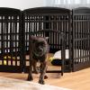 imageIRIS USA 24quot 6Panel Pet Dog Puppy Playpen with Door For Puppy Small Dogs Keep Pets Secure Easy Assemble Easy Storing Customizable NonSkid Rubber Feet Foldable Black34H w door  10 Panel