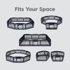 imageIRIS USA 24quot 6Panel Pet Dog Puppy Playpen with Door For Puppy Small Dogs Keep Pets Secure Easy Assemble Easy Storing Customizable NonSkid Rubber Feet Foldable Black24H w door  10 Panel