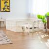 imageIRIS USA 24quot 8Panel Pet Dog Puppy Playpen with Door IndoorOutdoor Dog Pen 84 x 84 x 24 Foldable Customizable White