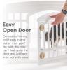 imageIRIS USA 24quot 8Panel Pet Dog Puppy Playpen with Door IndoorOutdoor Dog Pen 84 x 84 x 24 Foldable Customizable White