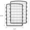 imageIRIS USA 34 Pet Playpen 2 Panel AddOn with Connecting Rods Dog Playpen Small Medium Large Dogs HeavyDuty Molded Plastic RustFree NonSkid Rubber Feet Easy Assemble Customizable GrayDark Gray