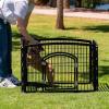 imageIRIS USA 34quot 2Panel AddOn Panels Pet Dog Puppy Playpen Foldable Customizable BlackBlack