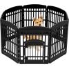 imageIRIS USA 34quot 8Panel Pet Dog Puppy Playpen IndoorOutdoor Dog Pen 63 x 63 x 34 Foldable Customizable Black8 Panels