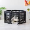 imageIRIS USA 34quot 8Panel Pet Dog Puppy Playpen IndoorOutdoor Dog Pen 63 x 63 x 34 Foldable Customizable Black8 Panels