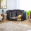 imageIRIS USA 34quot 8Panel Pet Dog Puppy Playpen IndoorOutdoor Dog Pen 63 x 63 x 34 Foldable Customizable Black8 Panels