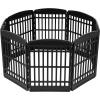 imageIRIS USA 34quot 8Panel Pet Dog Puppy Playpen IndoorOutdoor Dog Pen 63 x 63 x 34 Foldable Customizable BlackPlastic