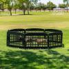 imageIRIS USA 34quot 8Panel Pet Dog Puppy Playpen IndoorOutdoor Dog Pen 63 x 63 x 34 Foldable Customizable BlackPlastic