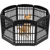 imageIRIS USA 34quot 8Panel Pet Dog Puppy Playpen IndoorOutdoor Dog Pen 63 x 63 x 34 Foldable Customizable BlackPlastic