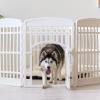 imageIRIS USA 34quot 8Panel Pet Dog Puppy Playpen with Door For Medium and Large Dogs Keep Pets Secure Easy Assemble Fold It Down Easy Storing Customizable White34 H