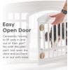 imageIRIS USA 34quot 8Panel Pet Dog Puppy Playpen with Door For Medium and Large Dogs Keep Pets Secure Easy Assemble Fold It Down Easy Storing Customizable White24 H