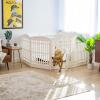 imageIRIS USA 34quot 8Panel Pet Dog Puppy Playpen with Door For Medium and Large Dogs Keep Pets Secure Easy Assemble Fold It Down Easy Storing Customizable White34 H