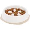 imageIRIS USA 4Cup Slow Feeder Dog Bowl AntiChoking ampamp AntiSlip Puzzle Bowl for Healthy Digestion Slow Eating Dog Bowl for Short Snouted Dogs Cats ampamp Pets BPAFree PVCFree BeigeBlackWhiteBeige