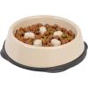 imageIRIS USA 4Cup Slow Feeder Dog Bowl AntiChoking ampamp AntiSlip Puzzle Bowl for Healthy Digestion Slow Eating Dog Bowl for Short Snouted Dogs Cats ampamp Pets BPAFree PVCFree BeigeBlackBeigeBlack