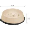 imageIRIS USA 4Cup Slow Feeder Dog Bowl AntiChoking ampamp AntiSlip Puzzle Bowl for Healthy Digestion Slow Eating Dog Bowl for Short Snouted Dogs Cats ampamp Pets BPAFree PVCFree BeigeBlackBeigeBlack
