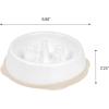 imageIRIS USA 4Cup Slow Feeder Dog Bowl AntiChoking ampamp AntiSlip Puzzle Bowl for Healthy Digestion Slow Eating Dog Bowl for Short Snouted Dogs Cats ampamp Pets BPAFree PVCFree BeigeBlackWhiteBeige