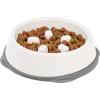 imageIRIS USA 4Cup Slow Feeder Dog Bowl AntiChoking ampamp AntiSlip Puzzle Bowl for Healthy Digestion Slow Eating Dog Bowl for Short Snouted Dogs Cats ampamp Pets BPAFree PVCFree BeigeBlackWhiteGray